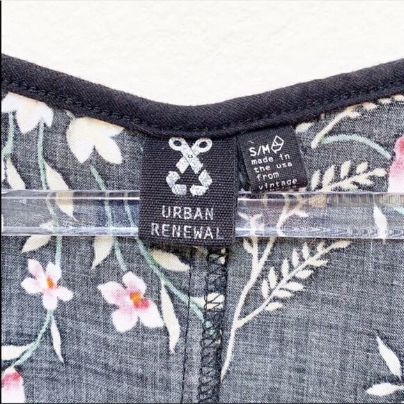 Urban Outfitters Urban Renewal Black Floral Dress - Picture 5 of 5